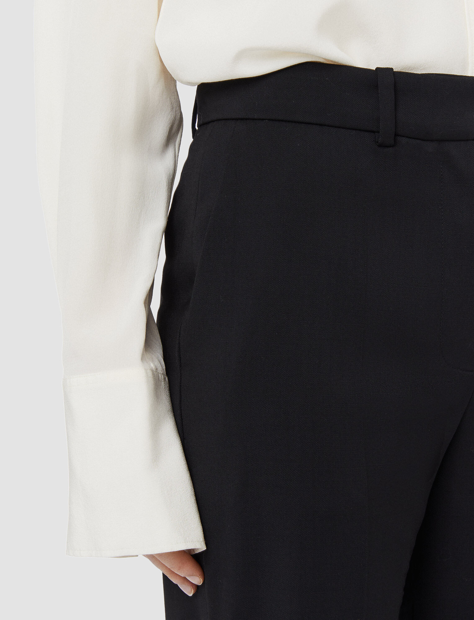 Joseph, Tailoring Wool Stretch Morissey Trousers, in Black