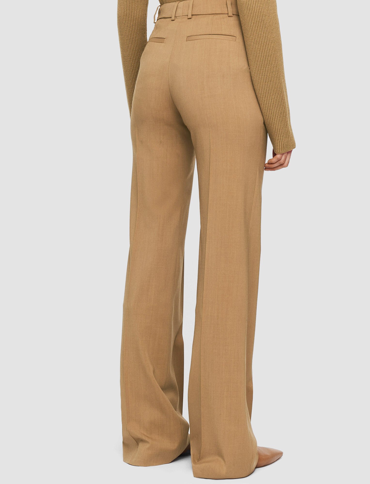 Shop Joseph Tailoring Wool Stretch Morissey Trousers In Cassonade