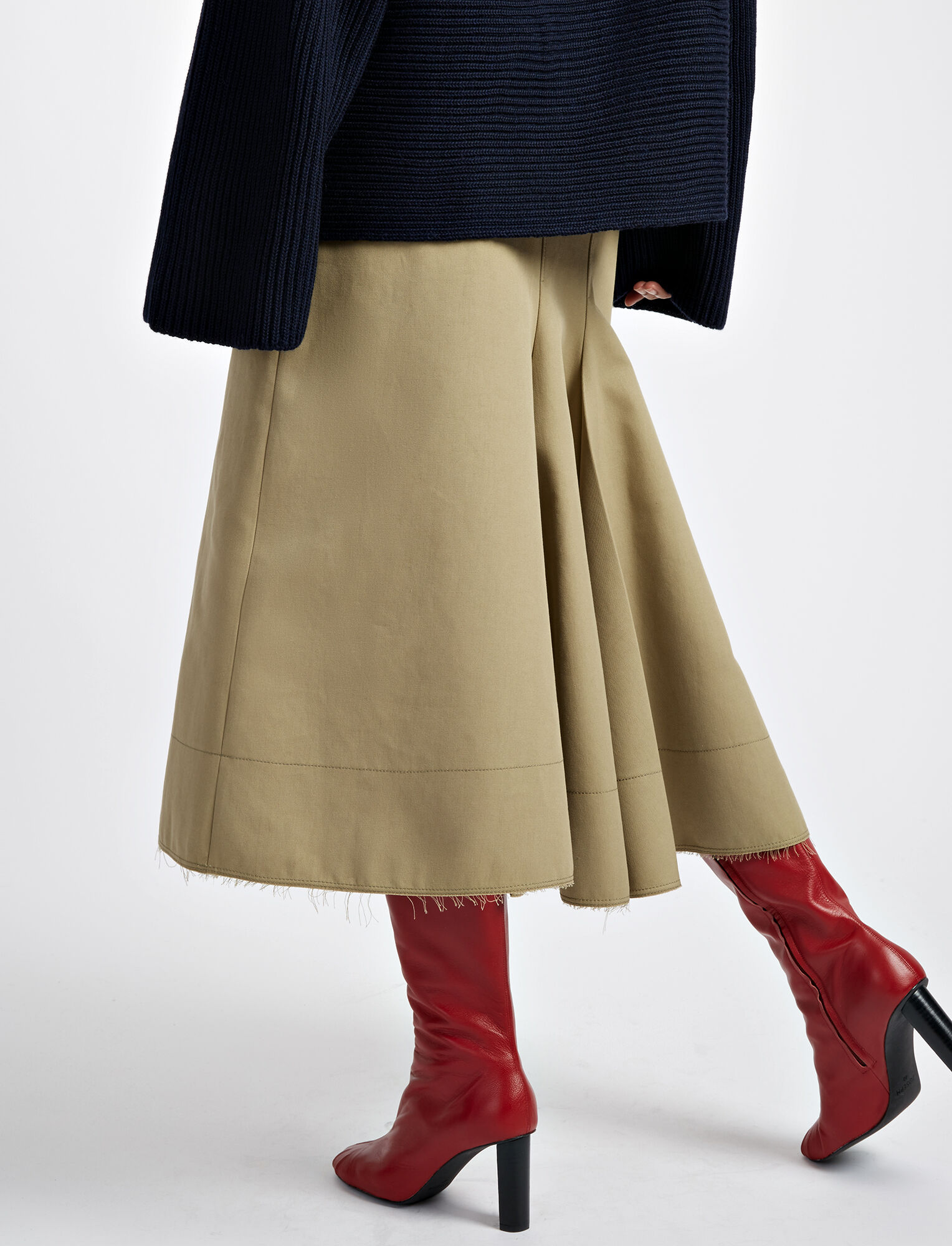 Joseph, Cotton Silk Laurel Skirt, in SAND
