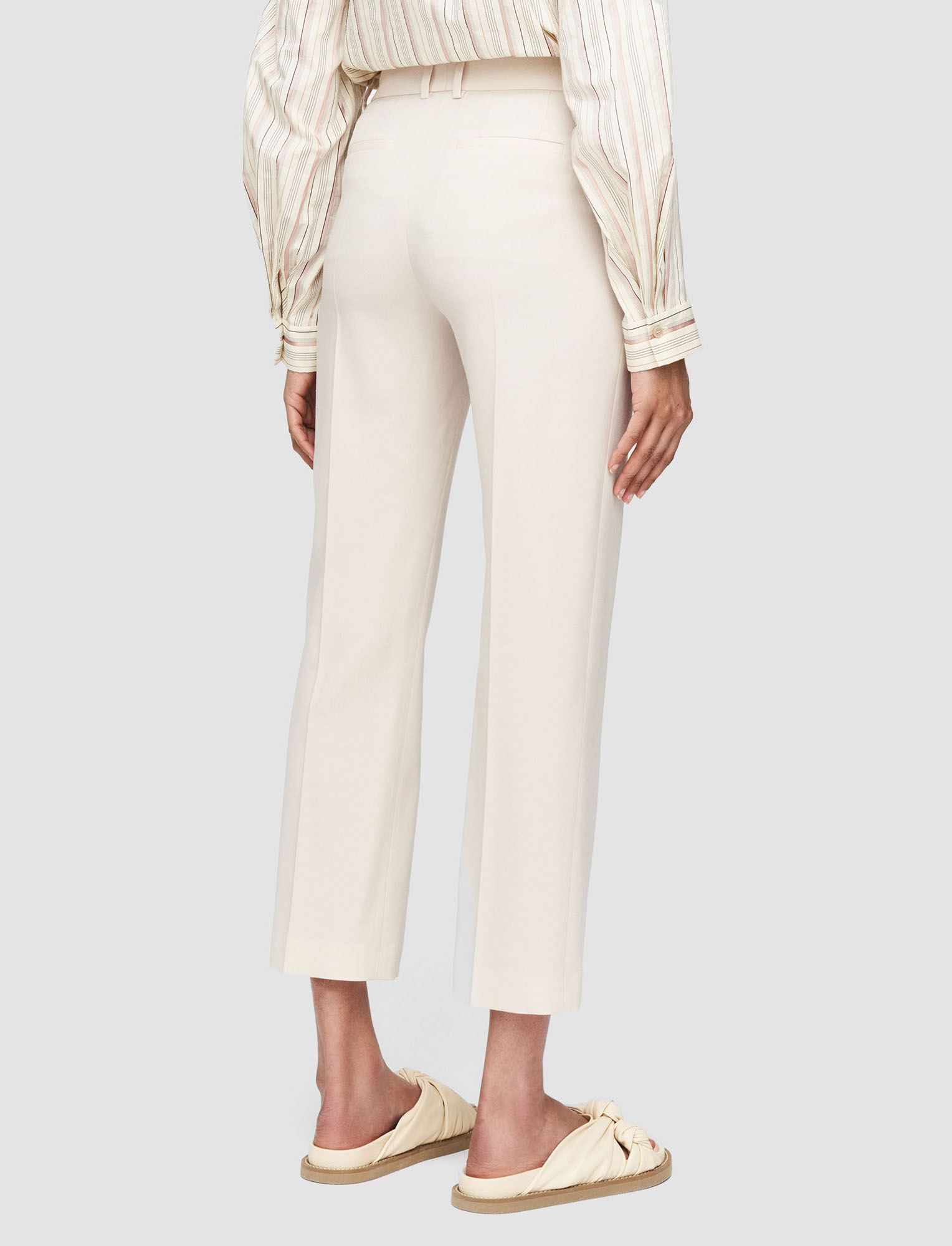 Tailoring Wool Stretch Coleman Trousers in Beige