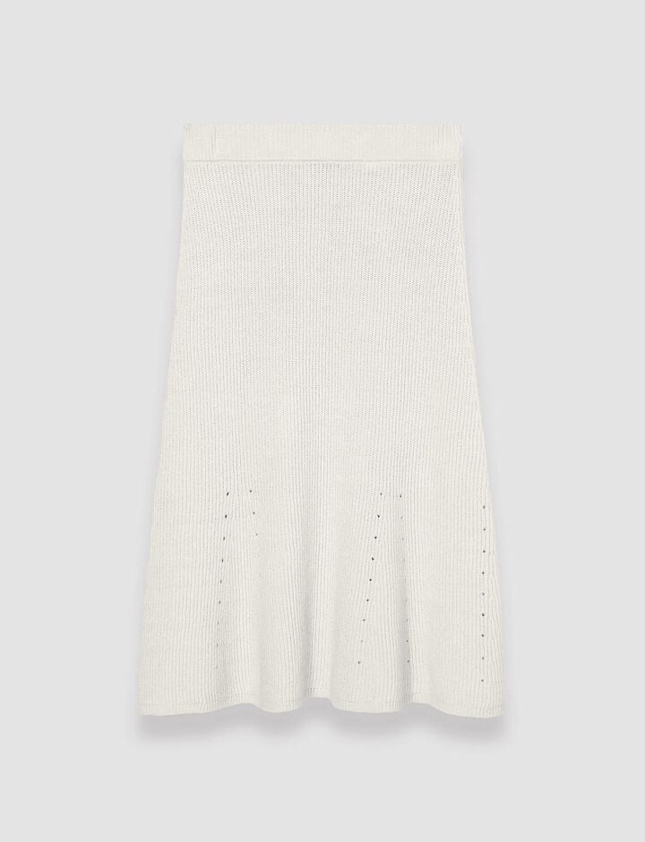 Joseph, Linen Blend Skirt, in Ivory