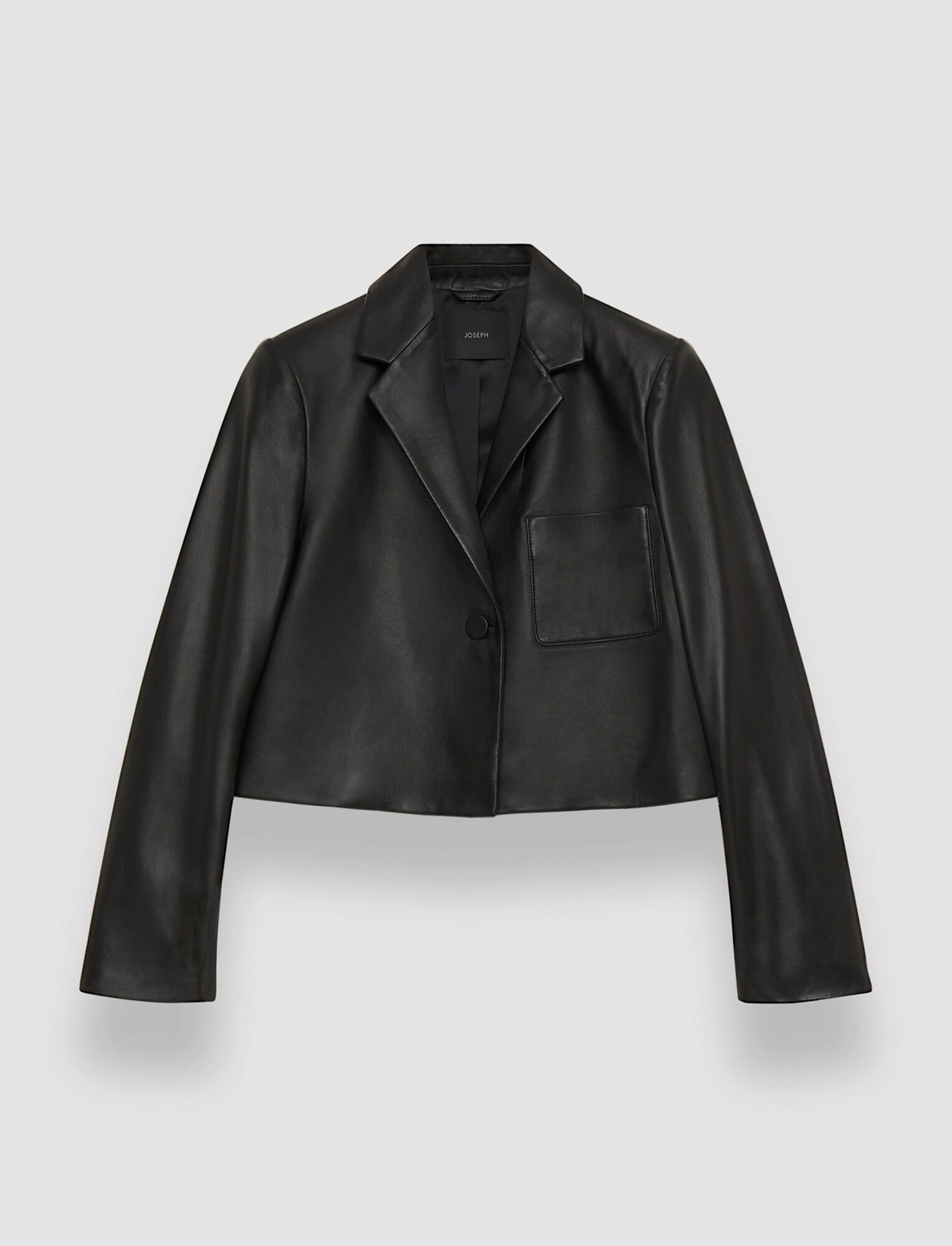 Joseph Nappa Leather Jamot Jacket In Black