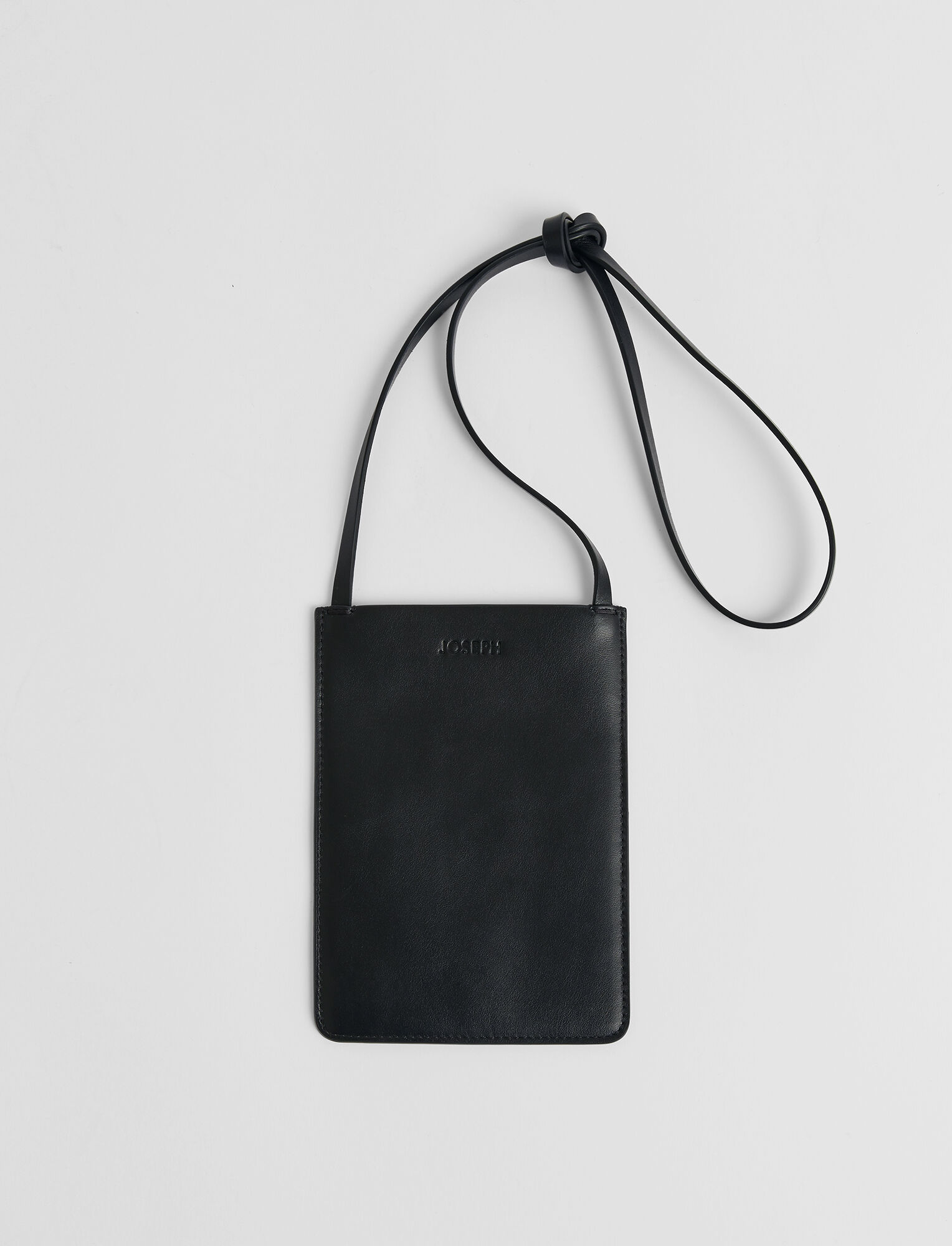 Joseph, Leather Pocket Bag, in Black