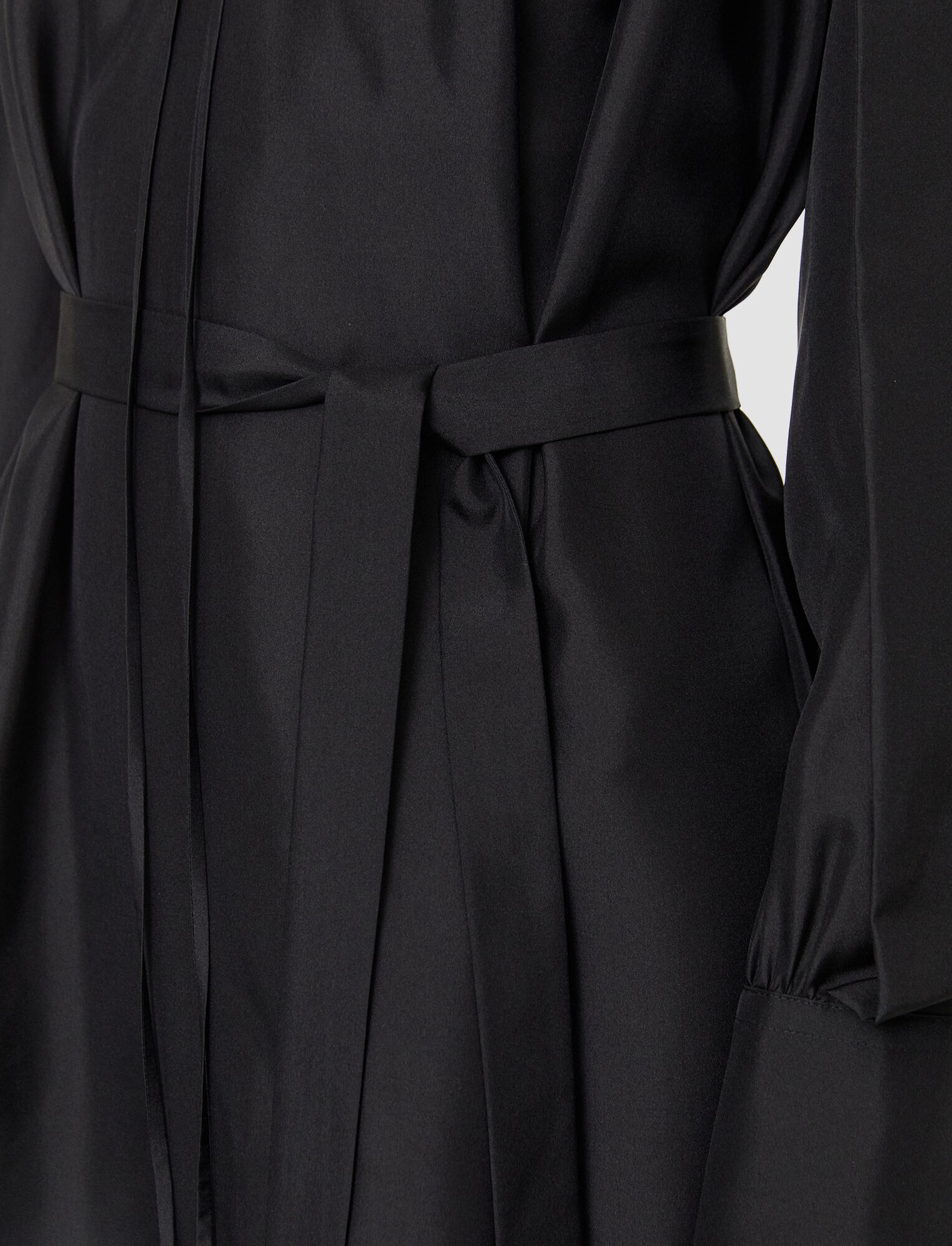 Silk Habotai Dewar Dress in Black | JOSEPH UK