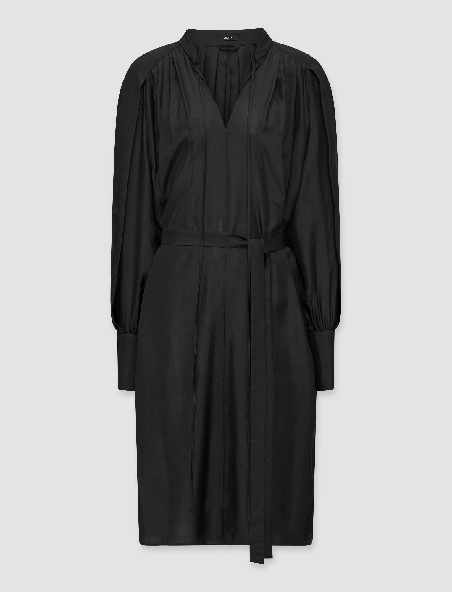 Joseph, Silk Habotai Dewar Dress, in Black