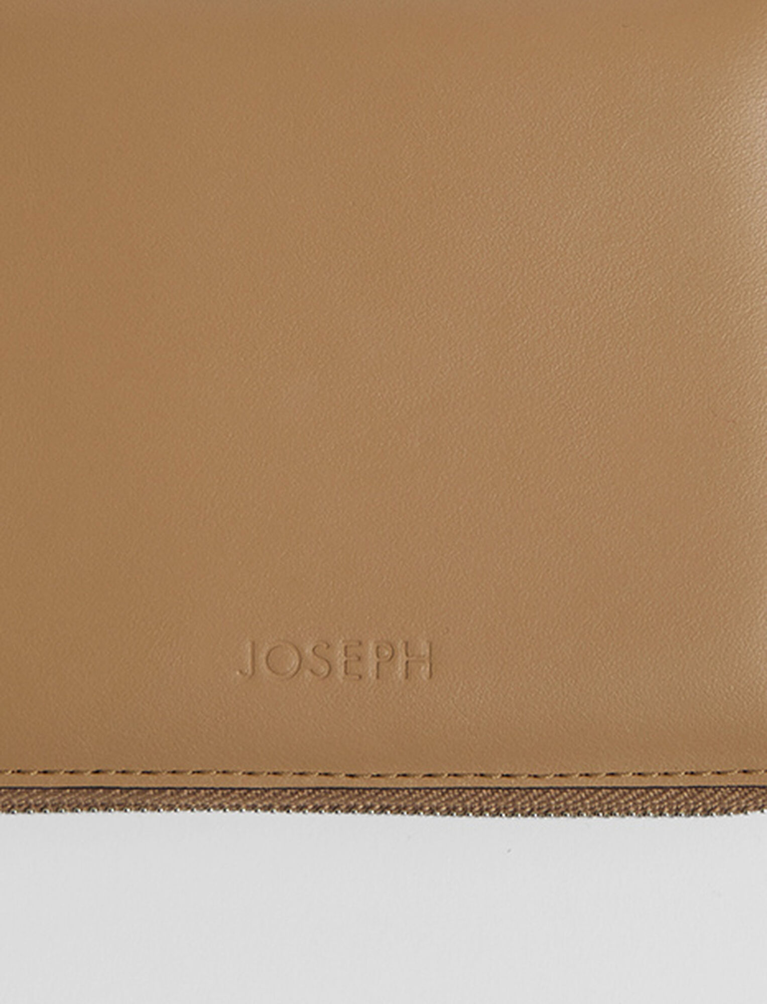 Joseph, Leather Strap Zip Wallet, in Almond