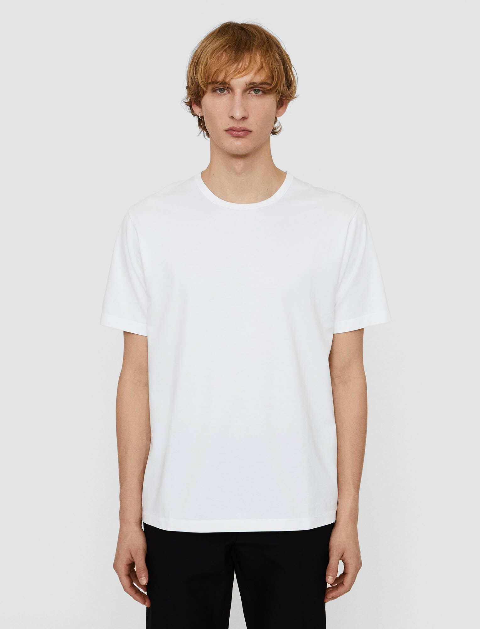 Joseph, T-shirt Suvin en jersey doux, in White