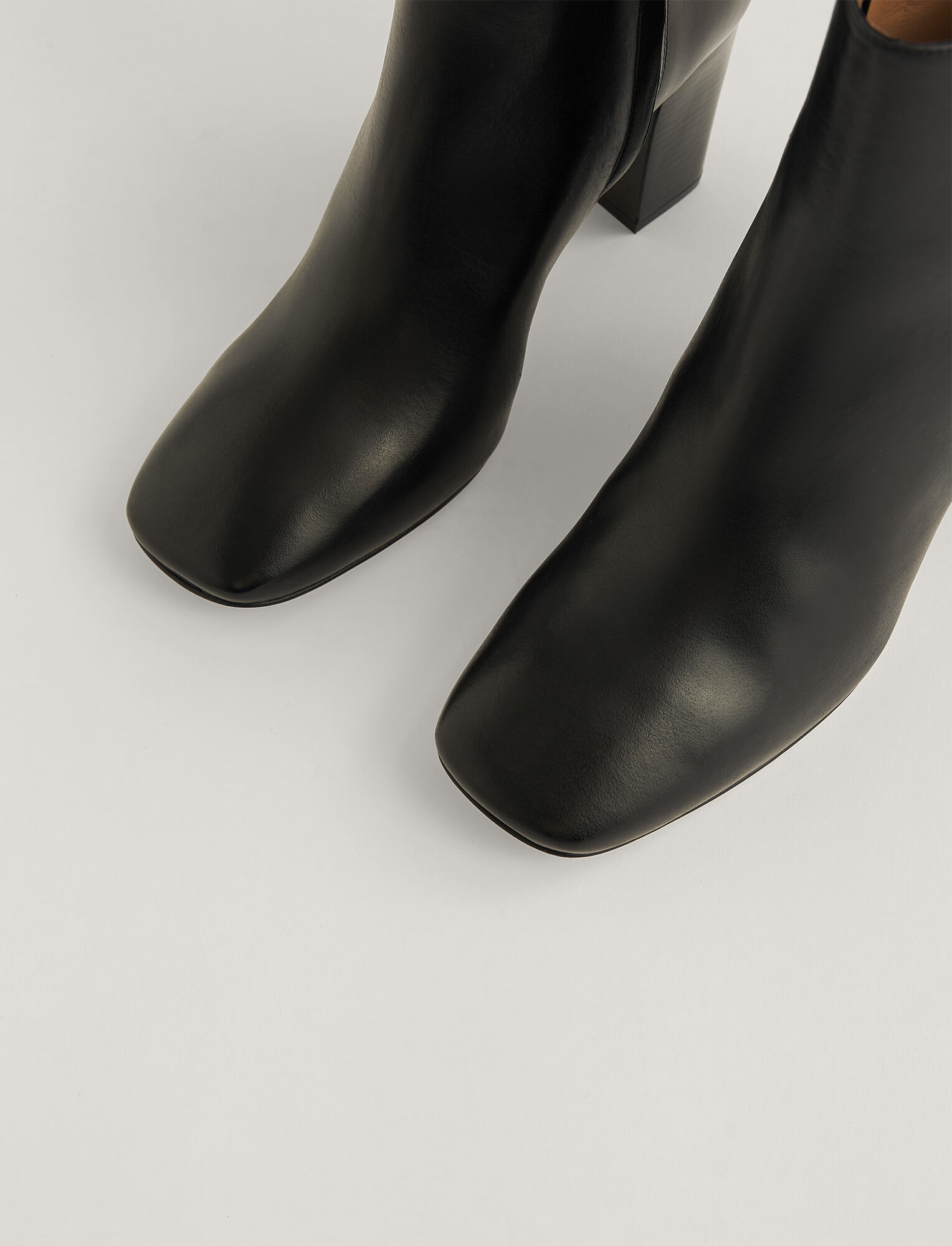 Joseph, Square Heel Ankle Boots, in Black