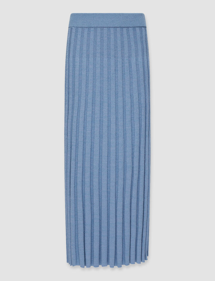 Joseph, Skirt-Textured Rib, in Sky blue