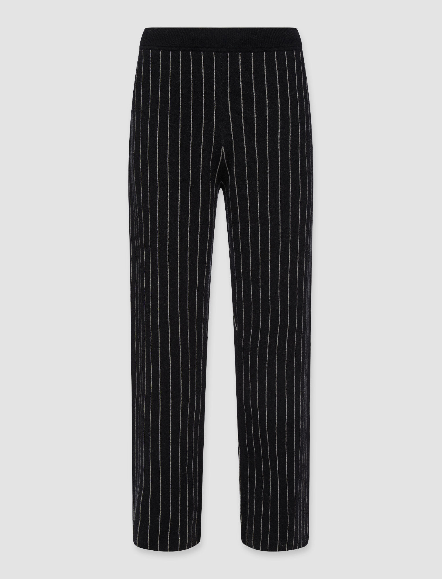 Joseph, Pinstripe Knit Trousers, in Black combo
