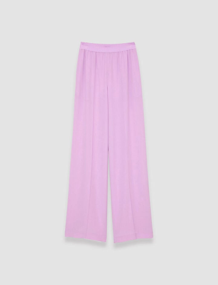 Joseph, Silk Crepe de Soie Hulin Trousers, in Begonia Pink