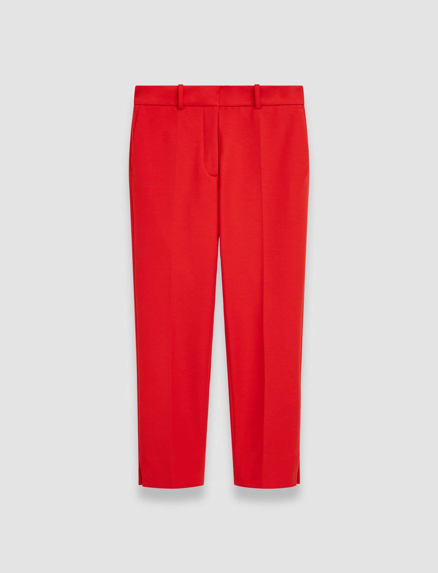 Joseph, Bi-Stretch Toile Bing Court Trousers, in Crimson