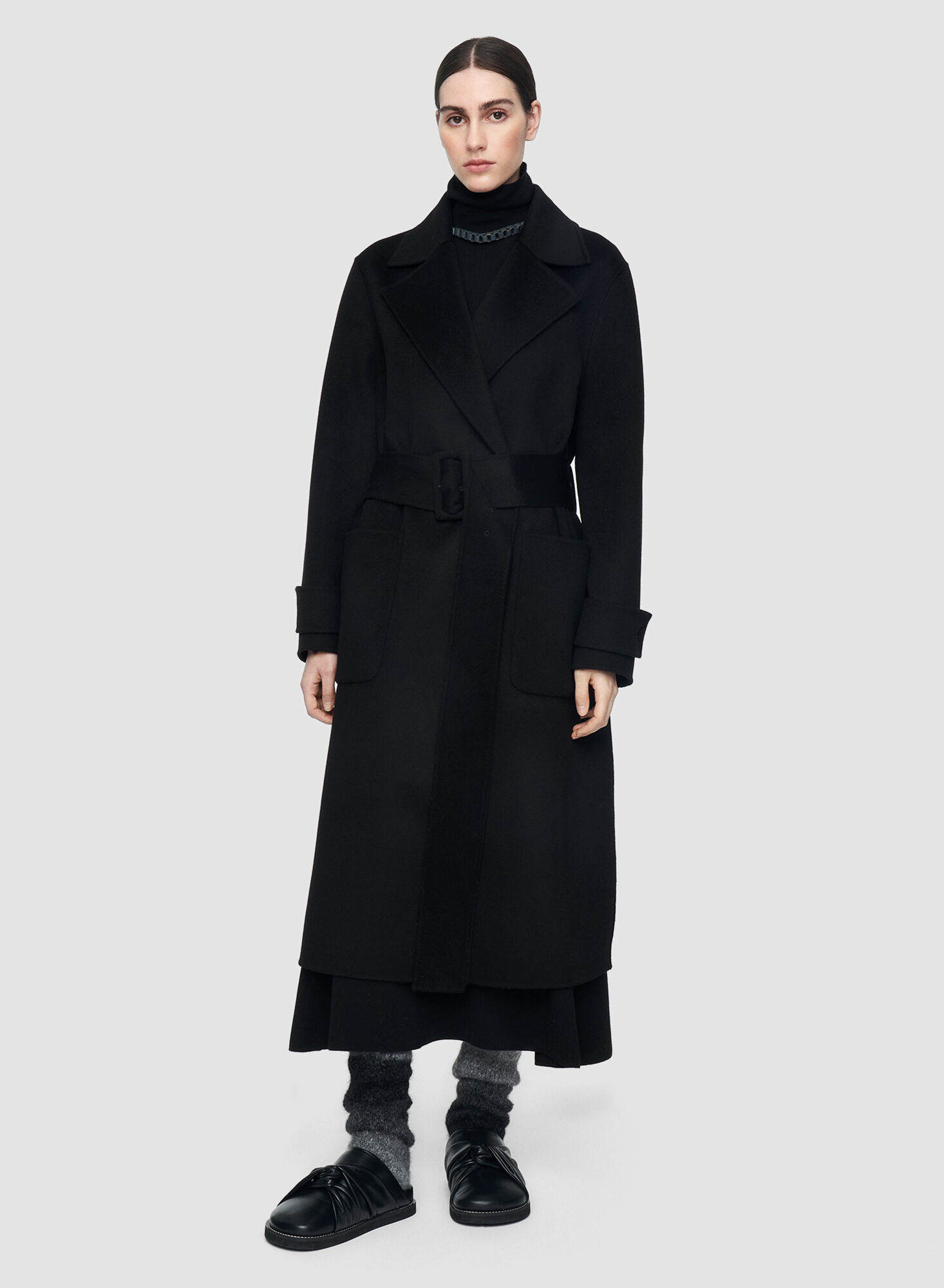【極美品】cashmere black coat