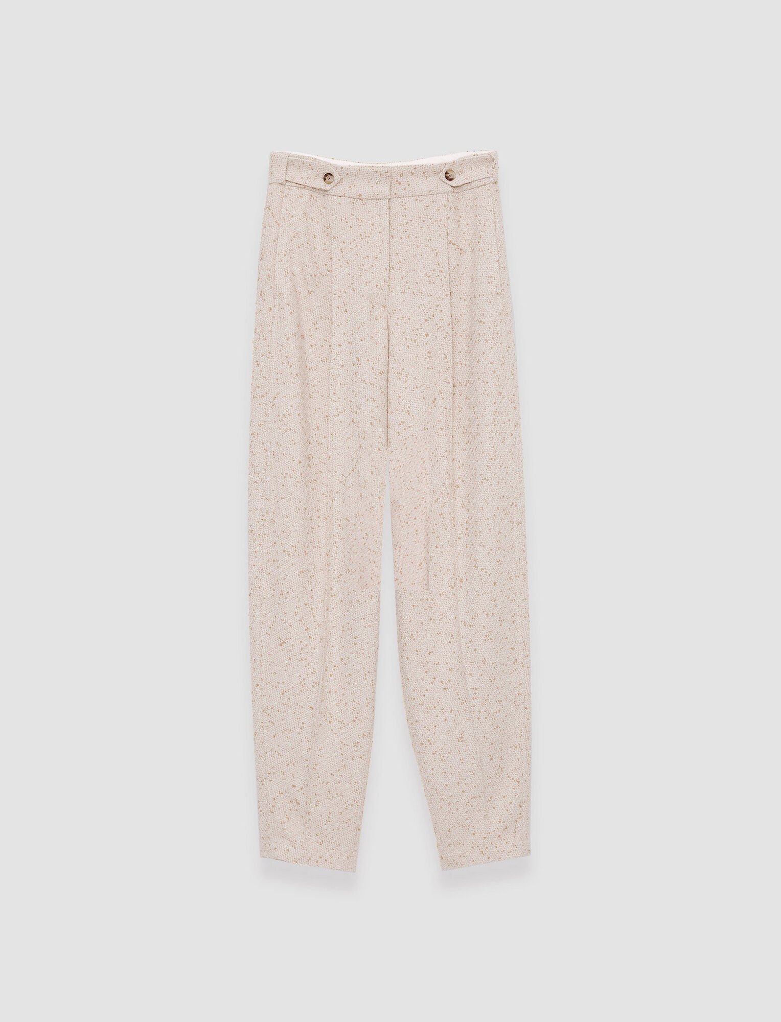 Joseph, Tweed Timothy Trousers, in Ivory/Clay