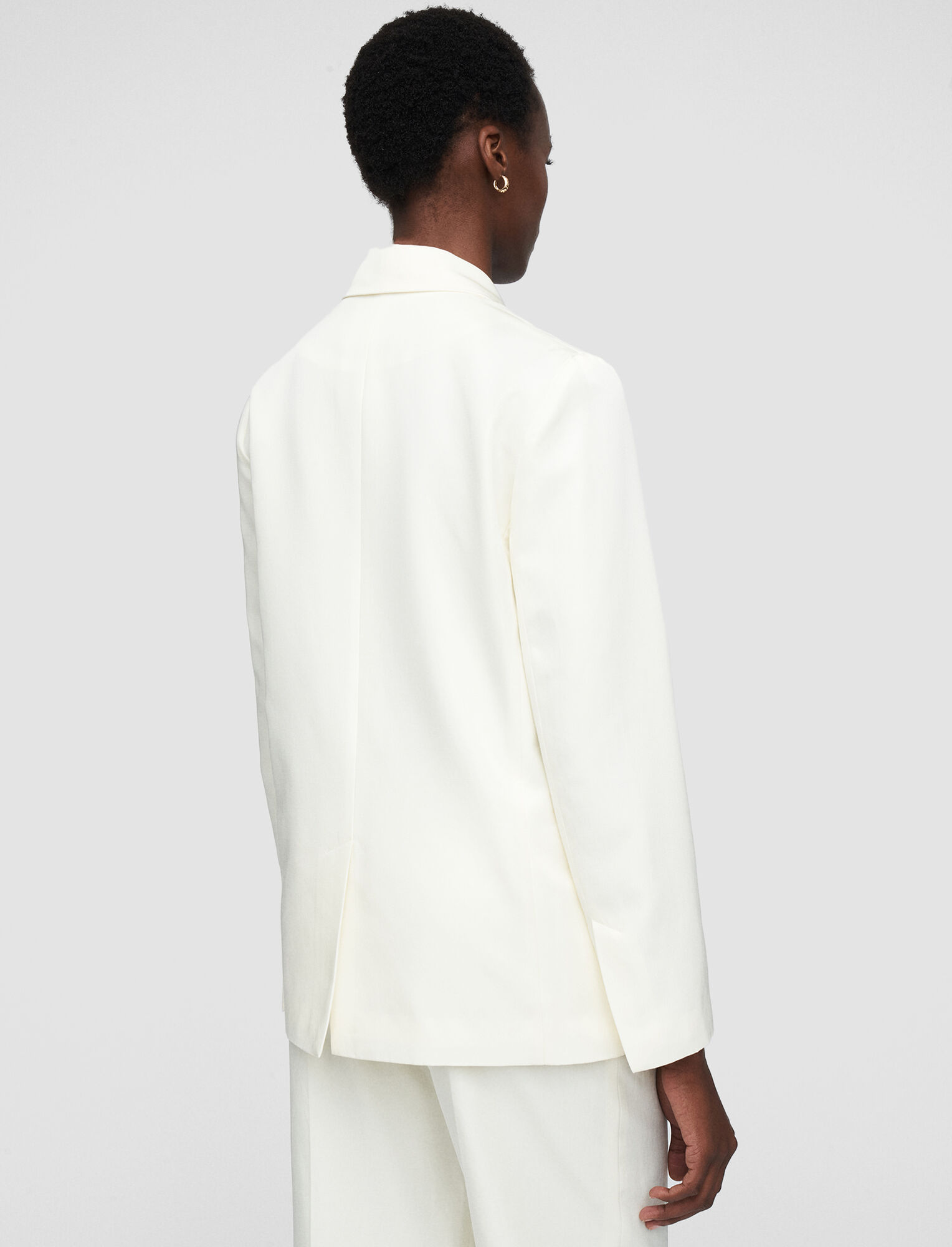Joseph, Soft Cotton Silk Jacoba Jacket, in Ivory