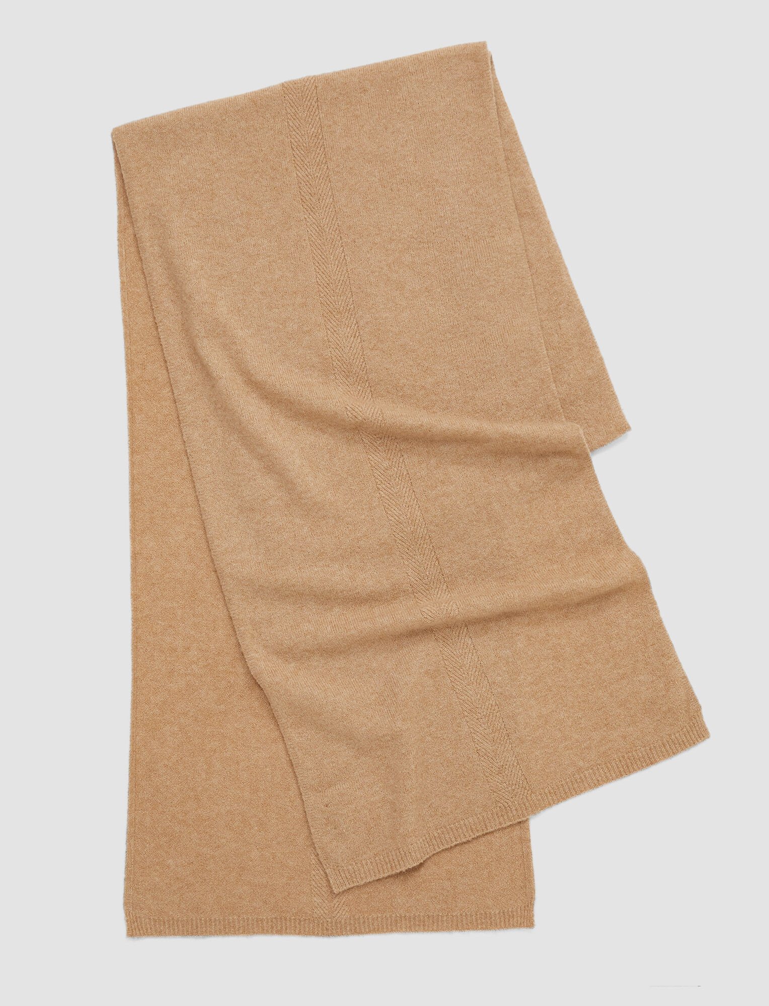 Joseph, Brushed Cashmere Scarf, in Light Camel