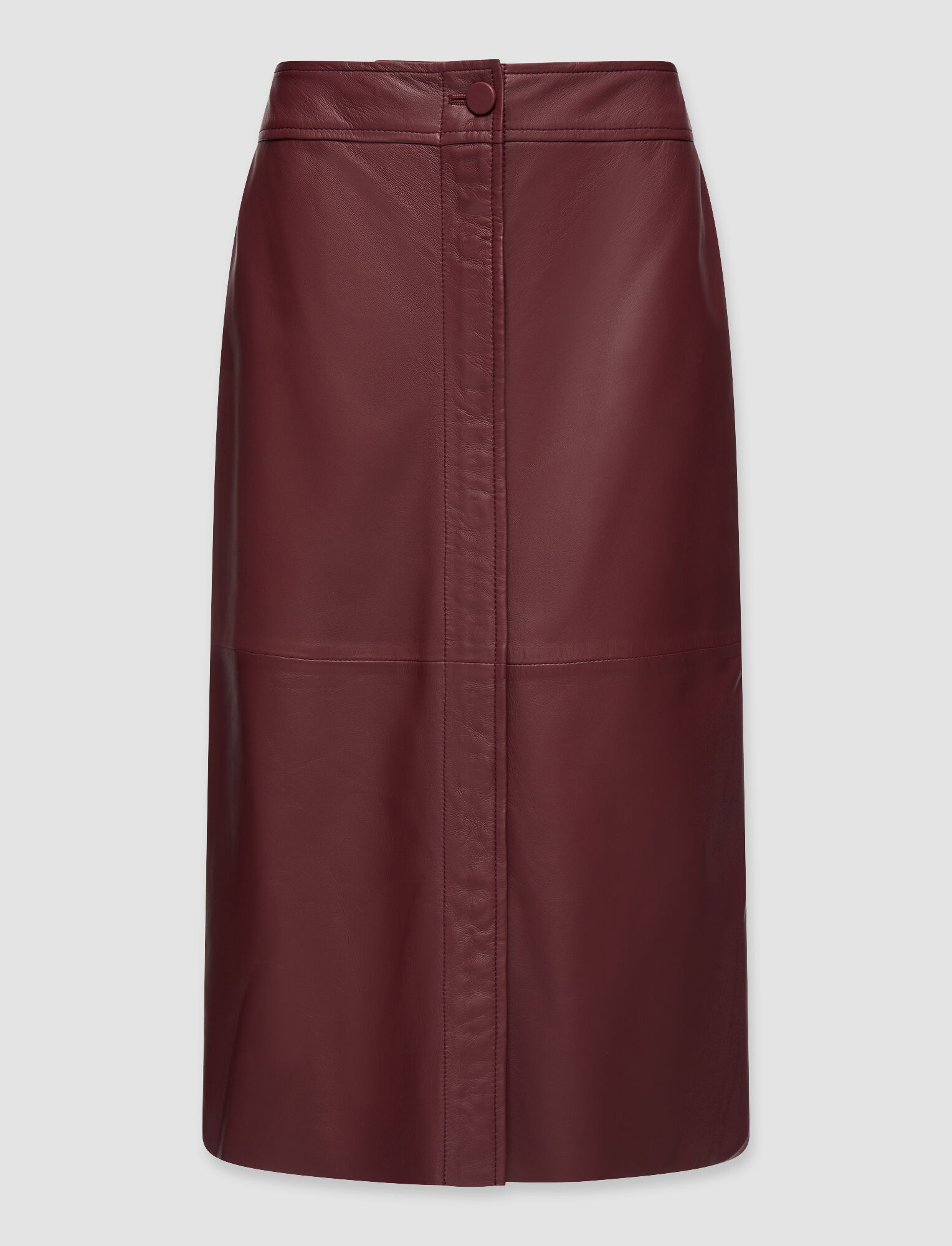 Joseph, Nappa Leather Savana Skirt, in Grape