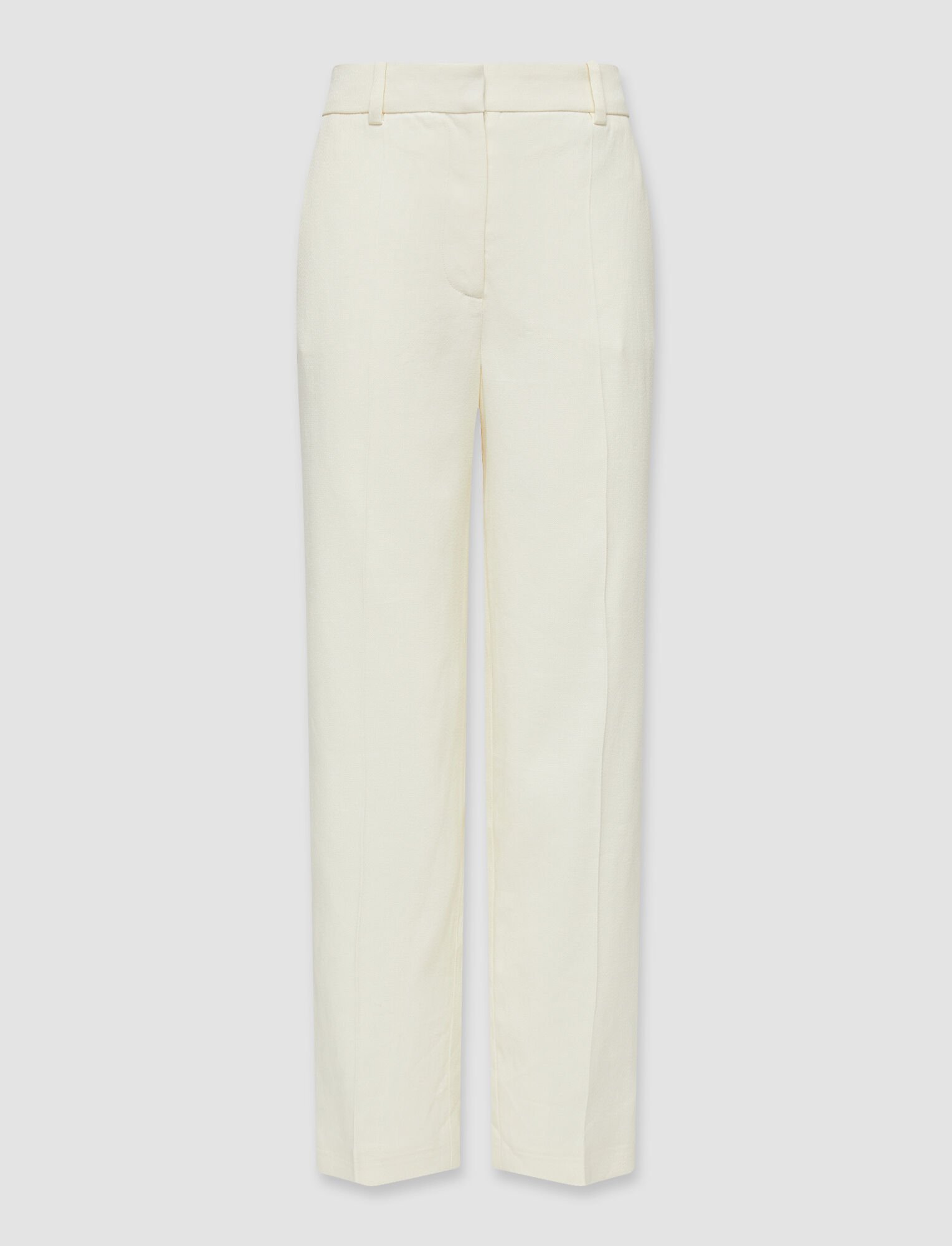 Joseph, Crepe Linen Stretch Trina Trousers, in Ivory