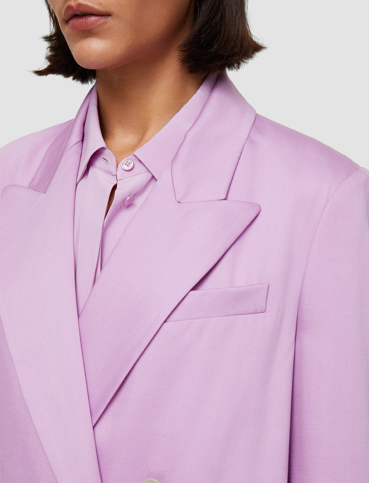 Joseph, Soft Viscose Tailoring Jaden Jacket, in Begonia Pink