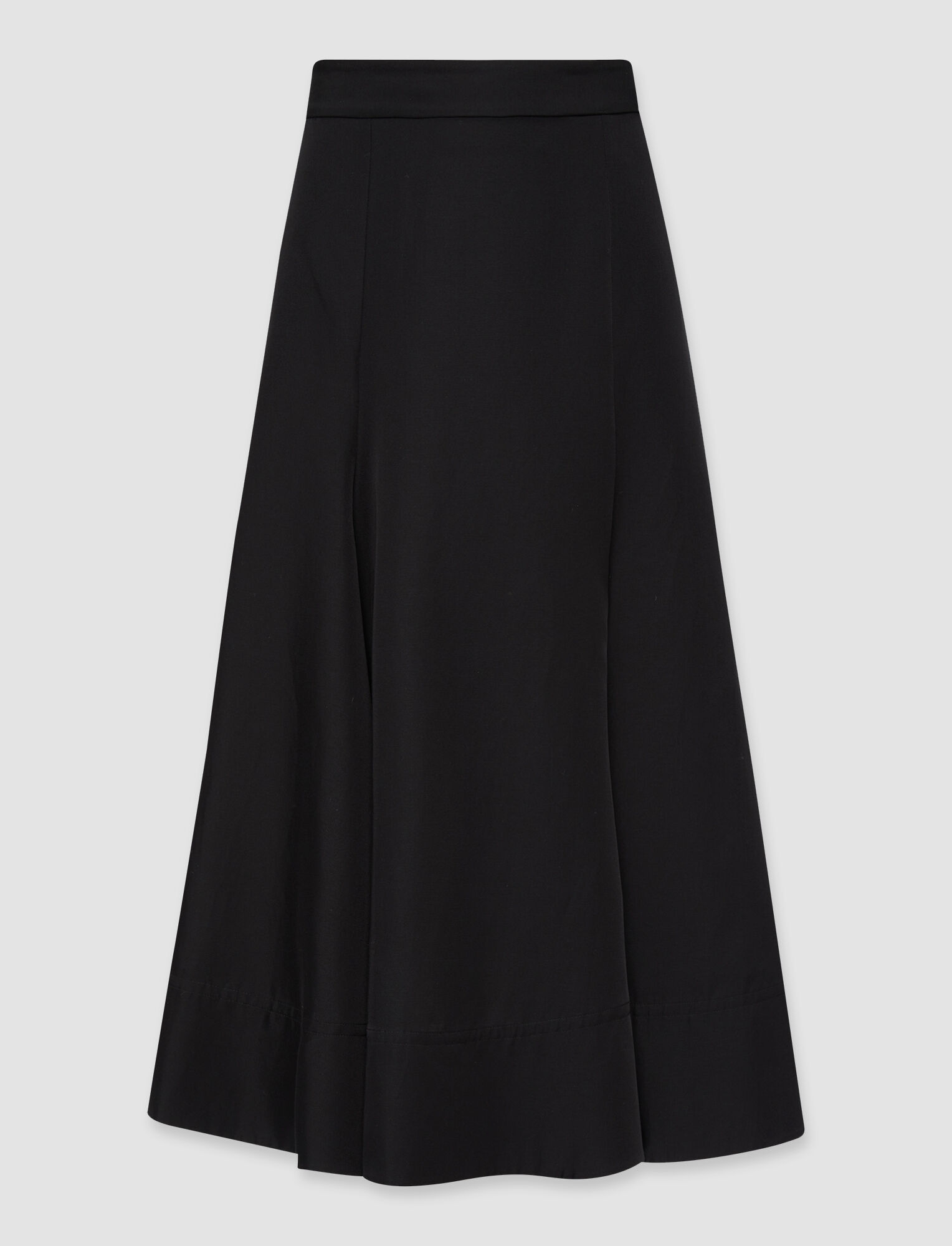 Joseph, Soft Cotton Silk Saimir Skirt, in Black