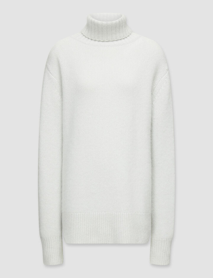 Joseph, High Nk Ls-Luxe Cashmere, in Putty