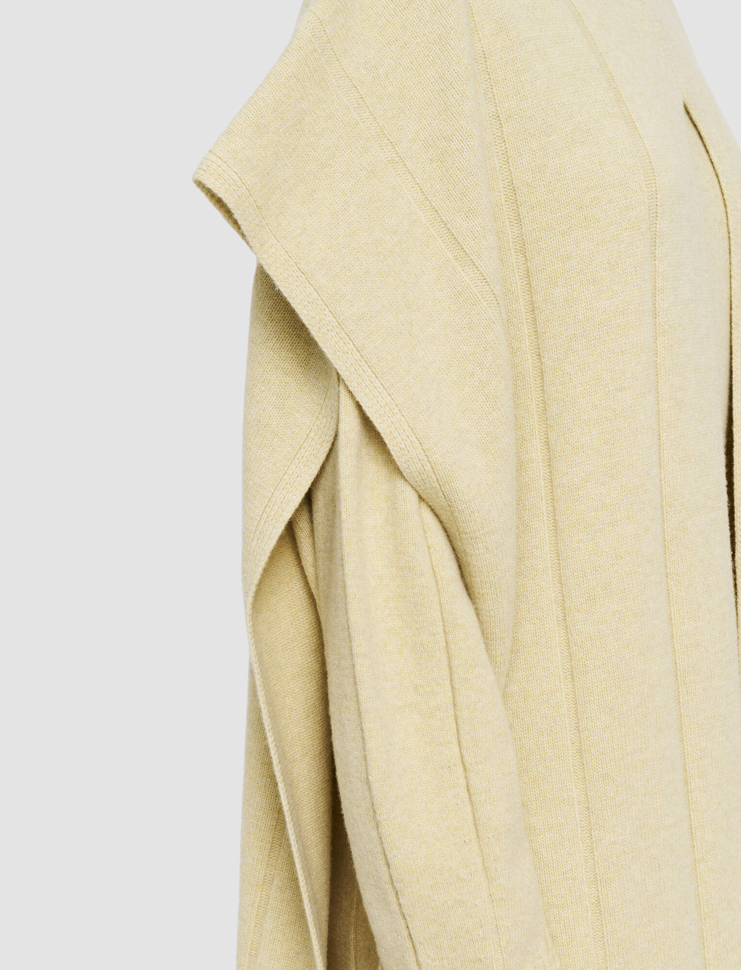 Joseph, Soft Wool Poncho, in Pale Olive