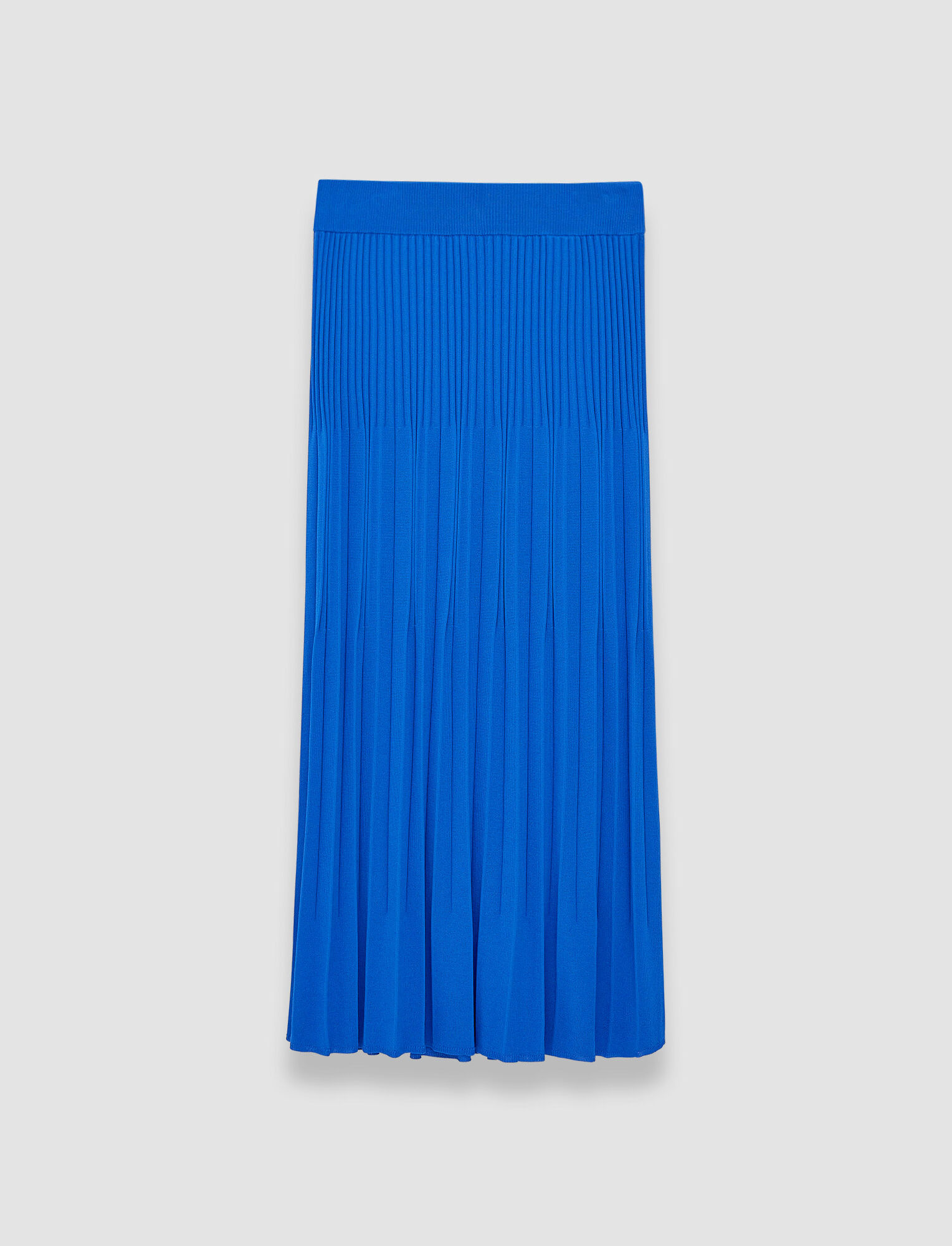 Shop Joseph Viscose Ribbed Knitted Skirt In Ultra Marine