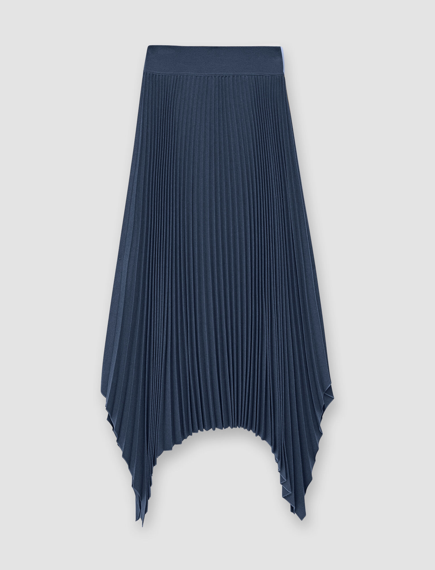 Joseph, Pleated Flannel Ade Skirt, in Cloudy Blue