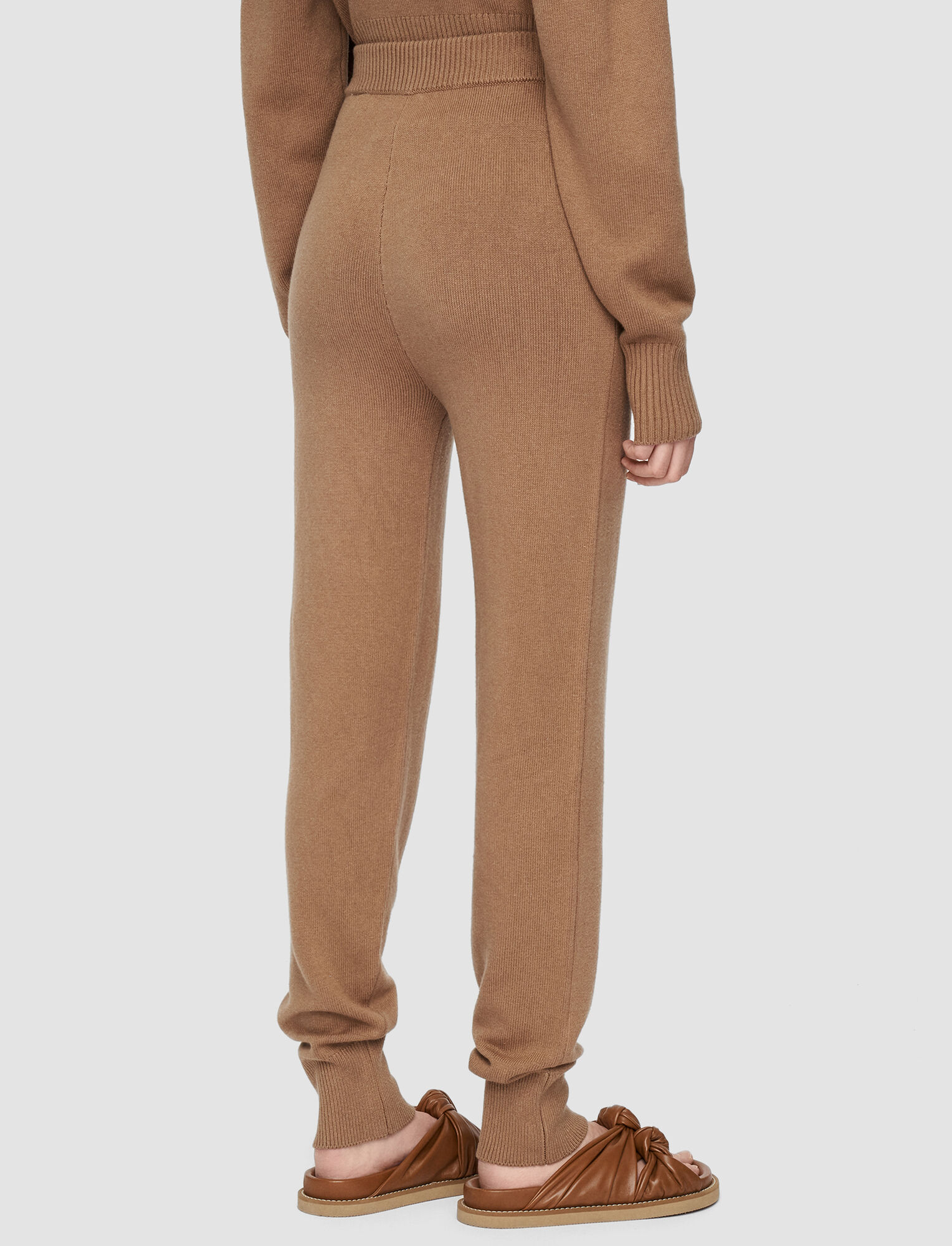 Joseph, Silk Cashmere Loungewear Trousers, in Camel