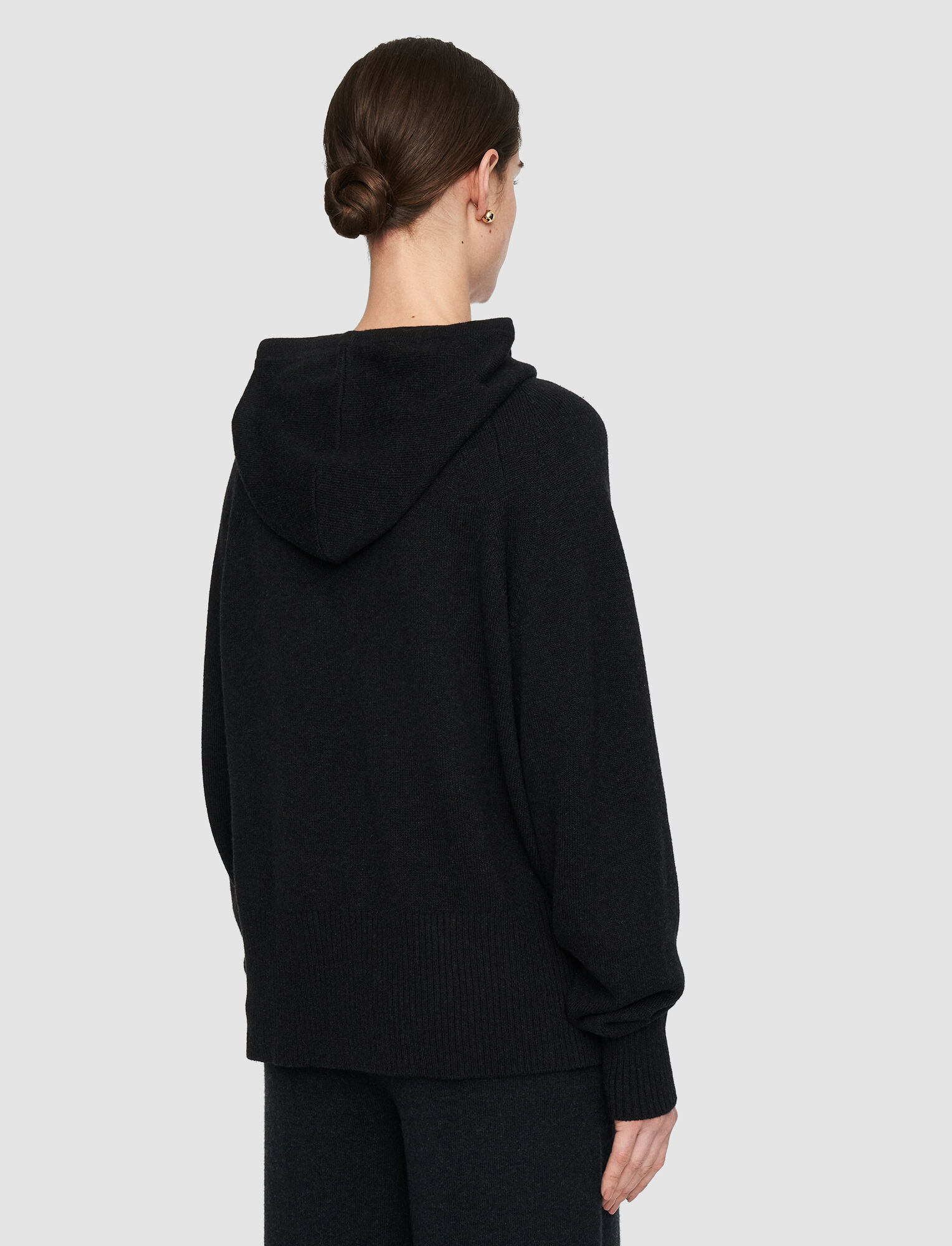 Joseph, Silk Cashmere Loungewear Hoodie, in Dark grey