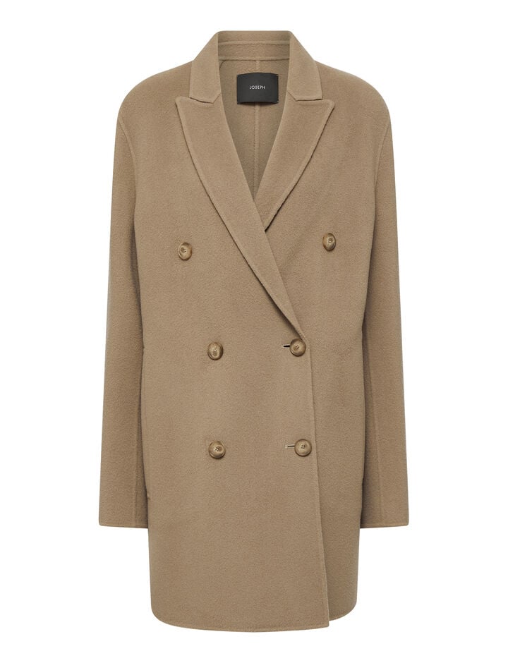 Joseph, Double Face Cashmere Cadyn Coat, in TAUPE