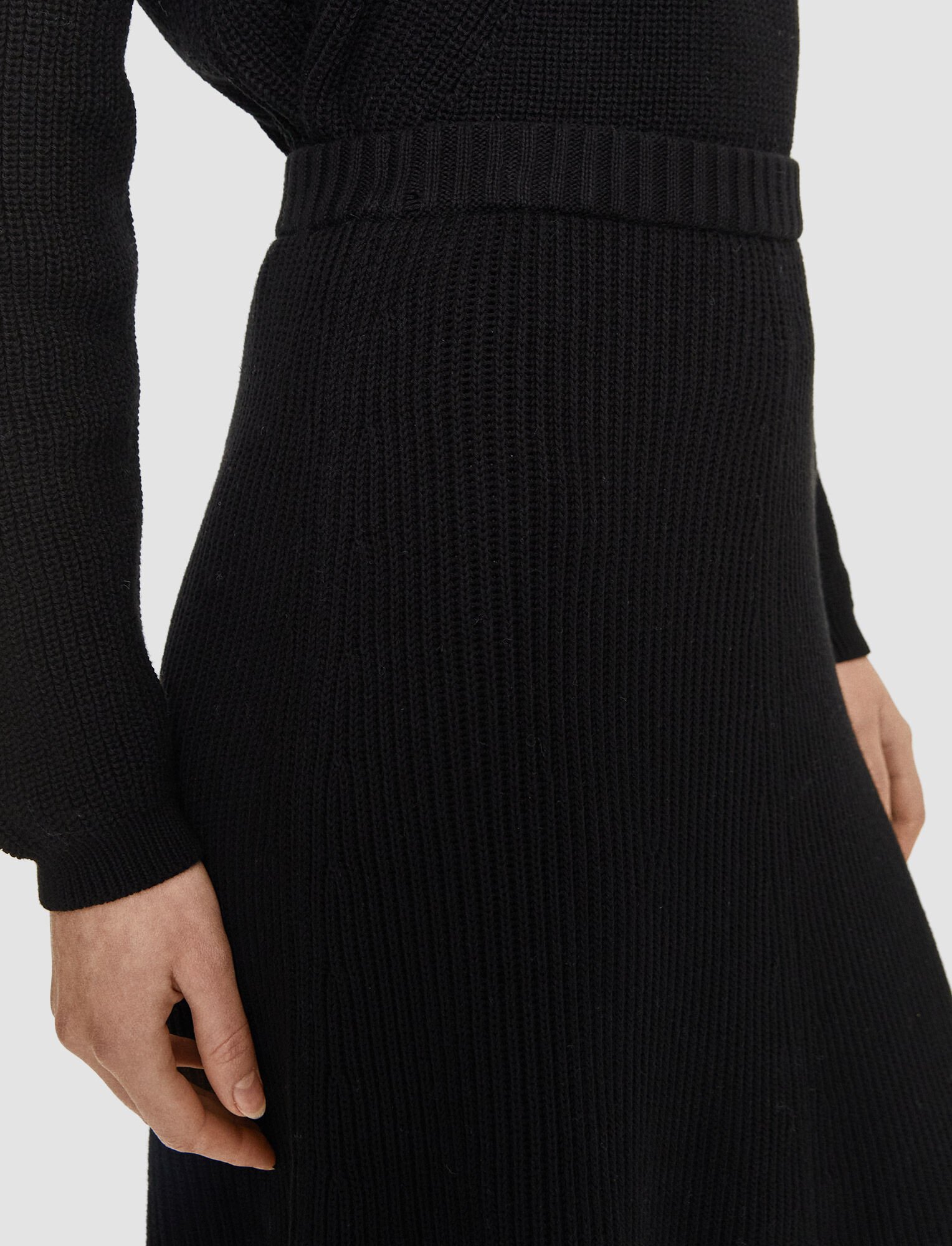 Egyptian Cotton Skirt in Black | JOSEPH UK