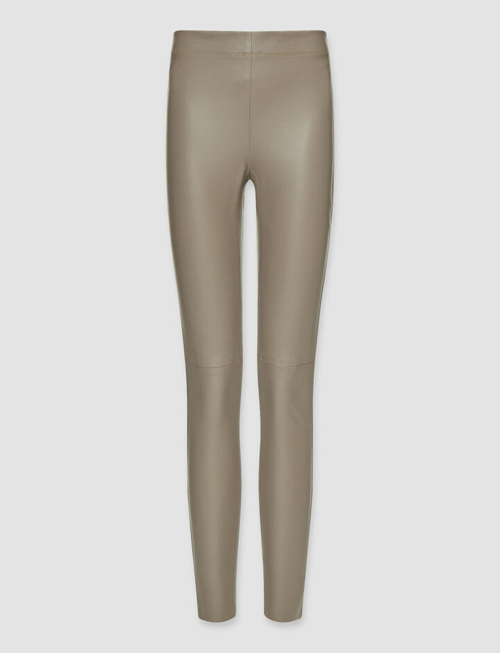 Joseph, Legging-Pant-Leather Stretch, in Pewter