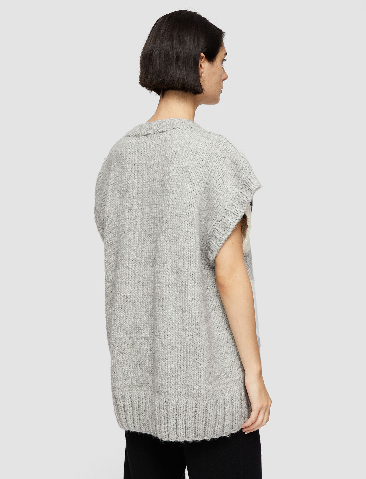 Joseph, The Waste Project V Neck Jumper, in Grey Combo