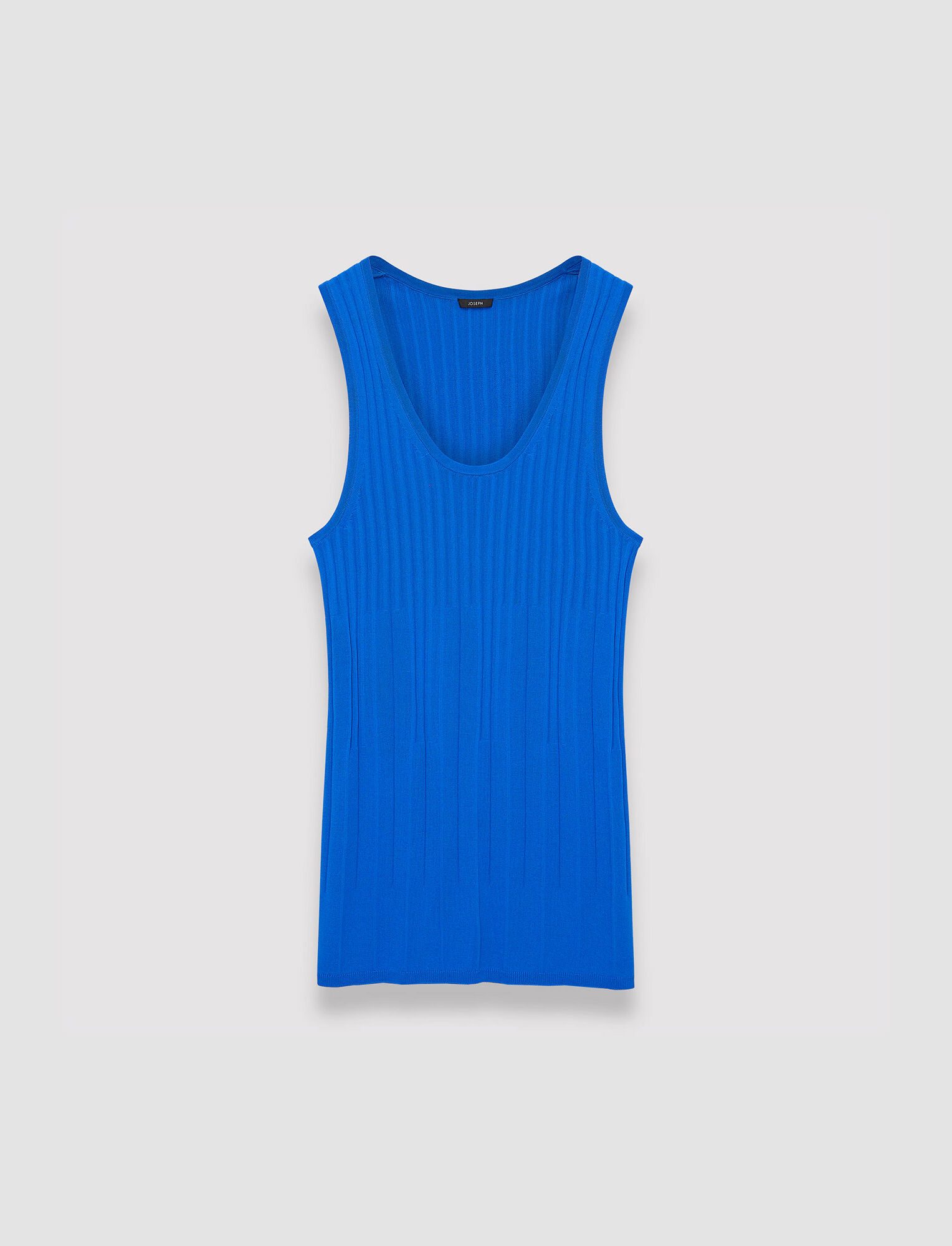 Joseph, Viscose Ribbed Knitted Tank Top, in Ultra Marine