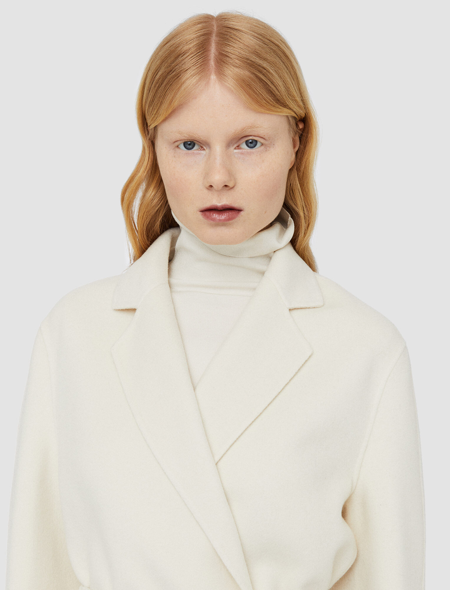 Double Face Cashmere Cenda Coat in White | JOSEPH UK
