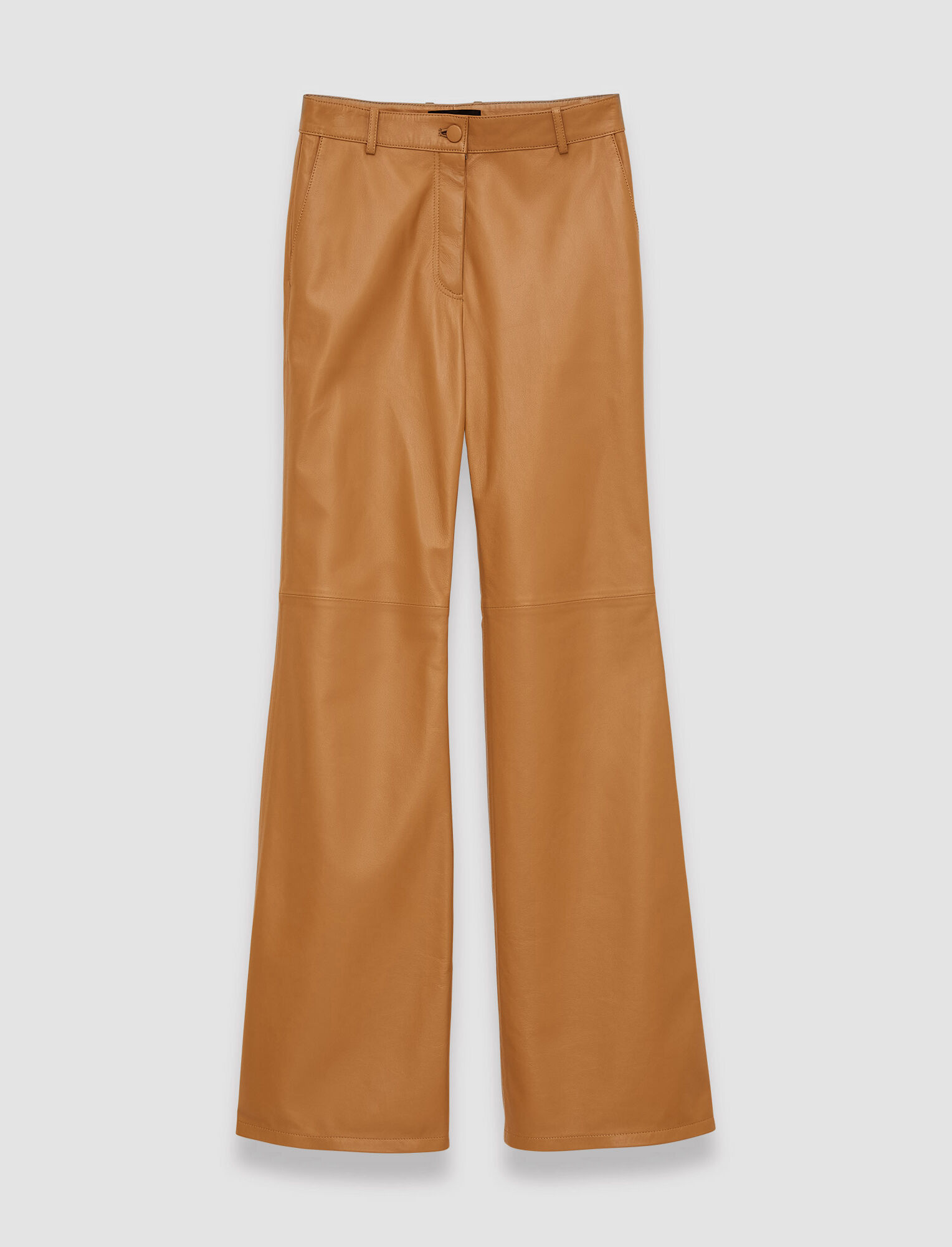 Joseph Nappa Leather Tessier Trousers In Clay