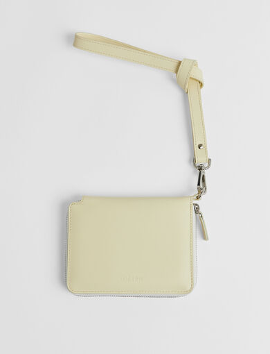 Leather Strap Zip Wallet