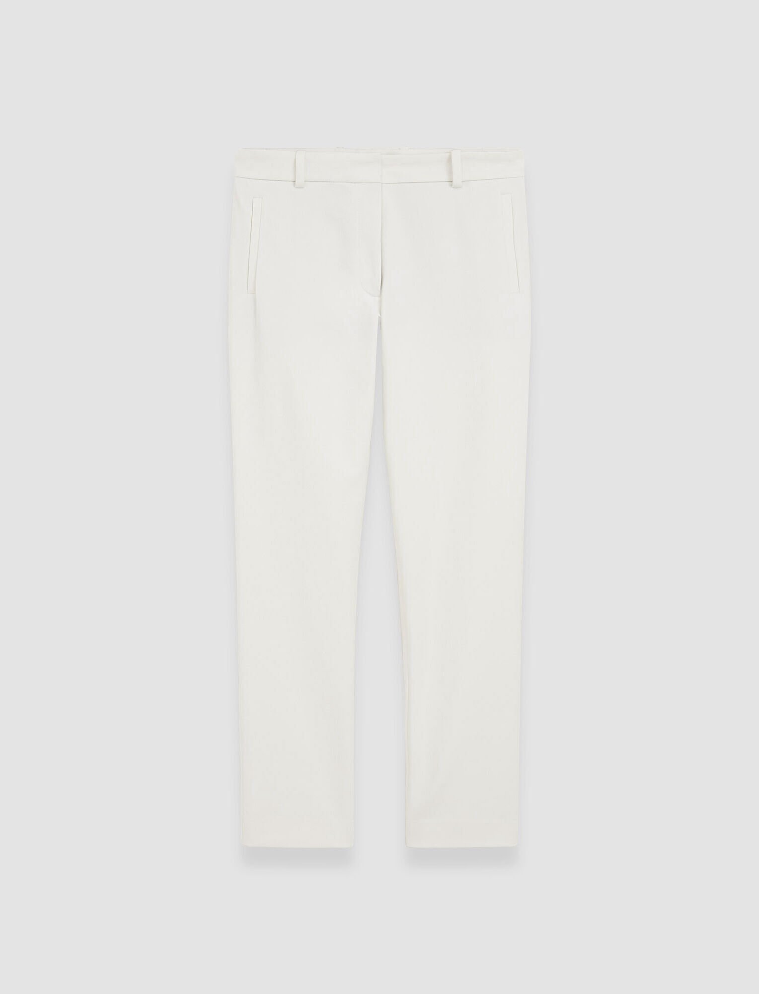 Joseph, Gabardine Stretch New Eliston Trousers, in Oyster White