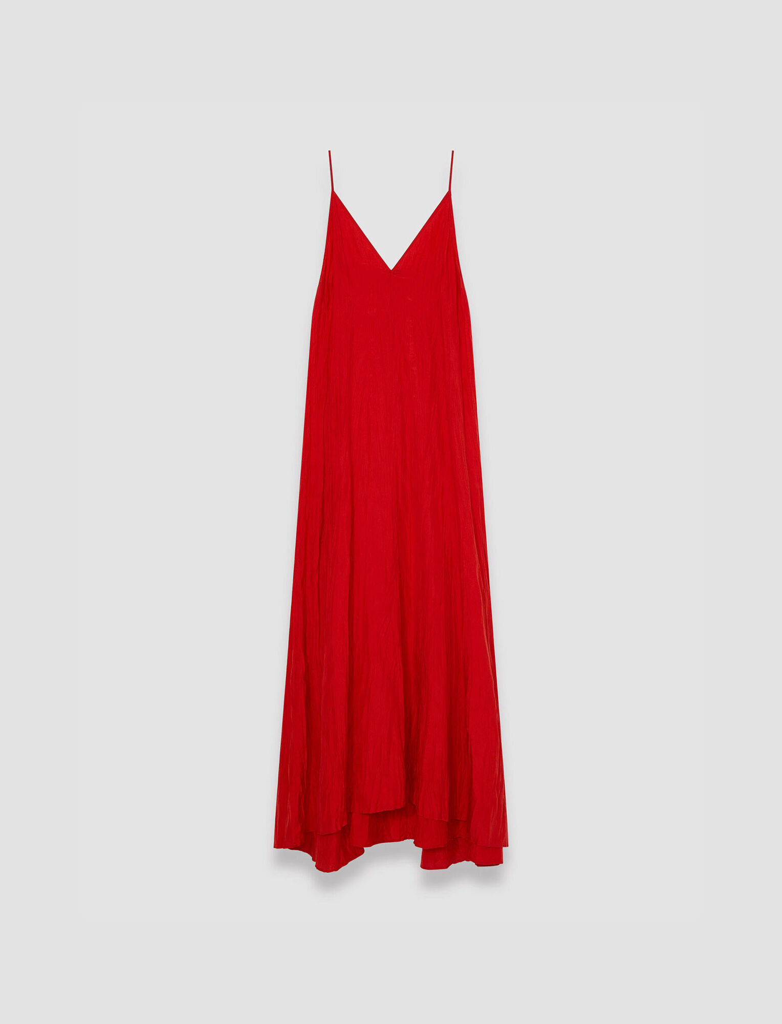 Shop Joseph Silk Habotai Daniele Dress In Crimson