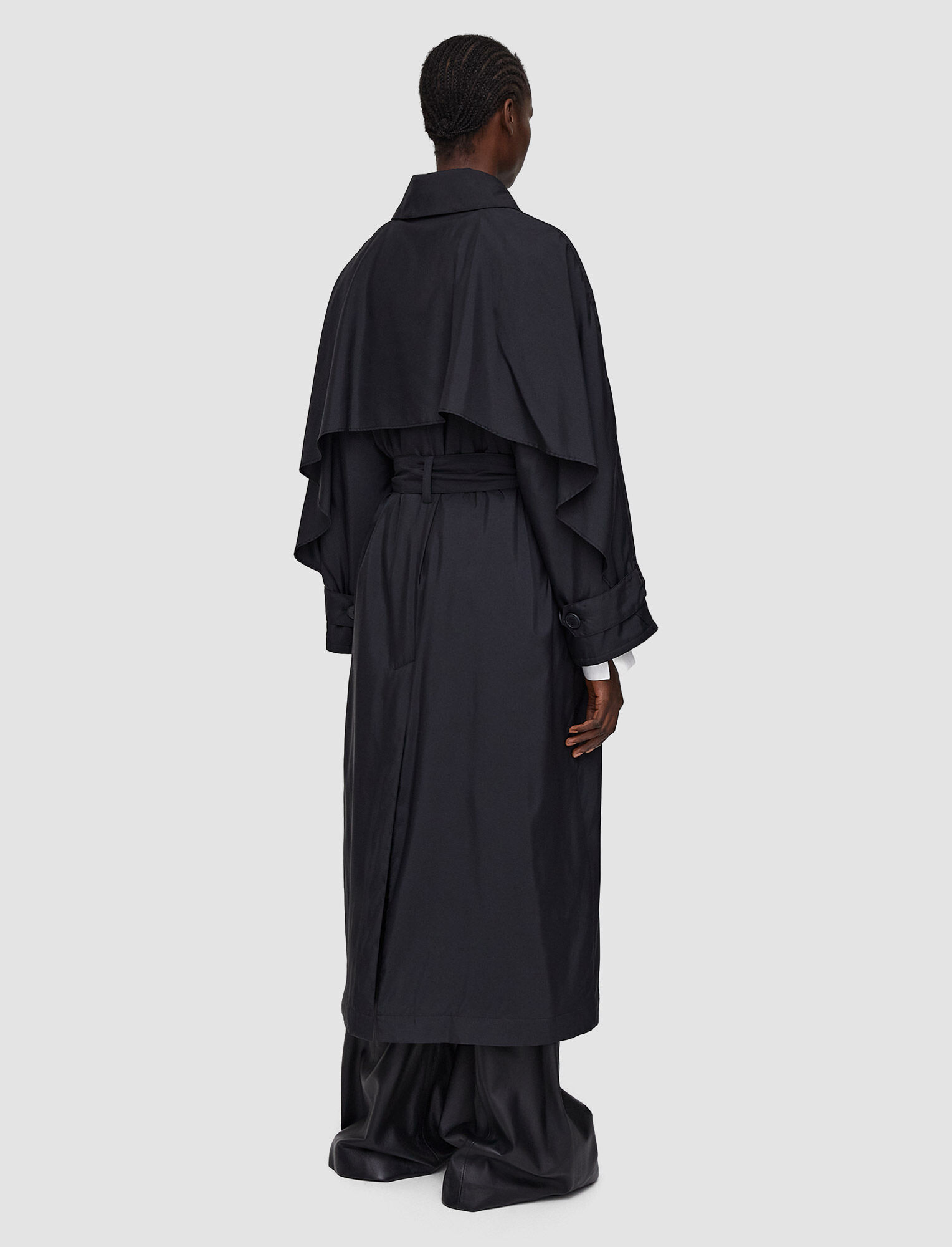Joseph, Silky Quilting Clovis Coat, in Black