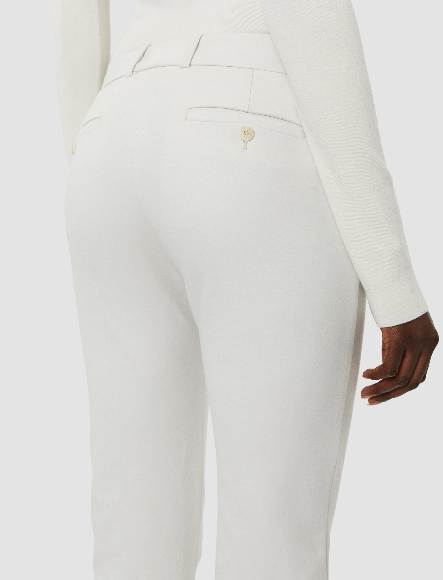 Joseph, Toile Stretch Bing Court Trousers, in Ivory