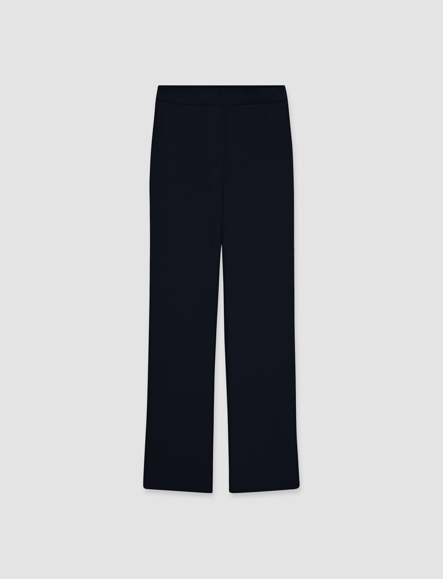 Shop Joseph Silk Crepe De Chine Tova Trousers In Navy