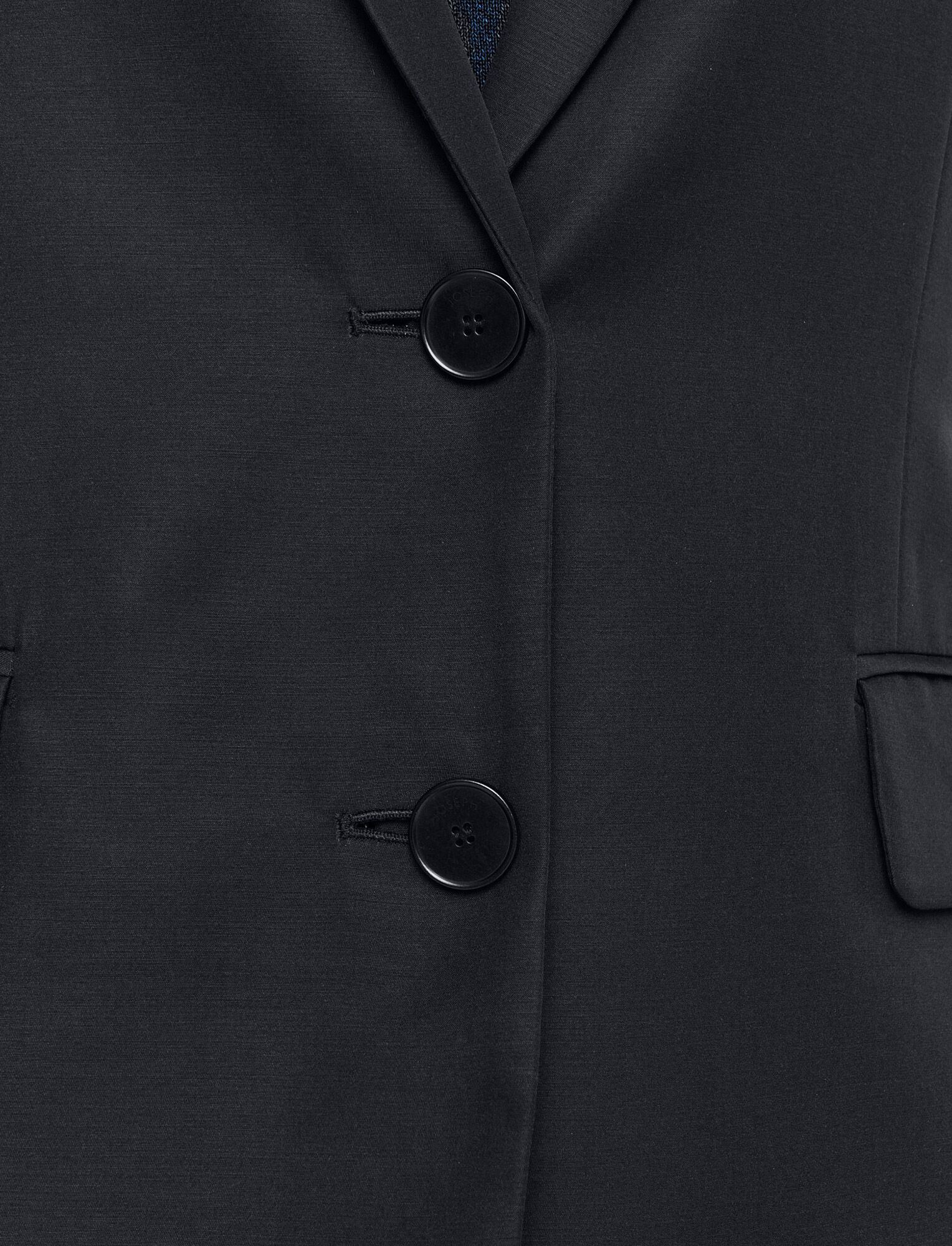 Joseph, Soft Cotton Silk Belmore Jacket, in Navy
