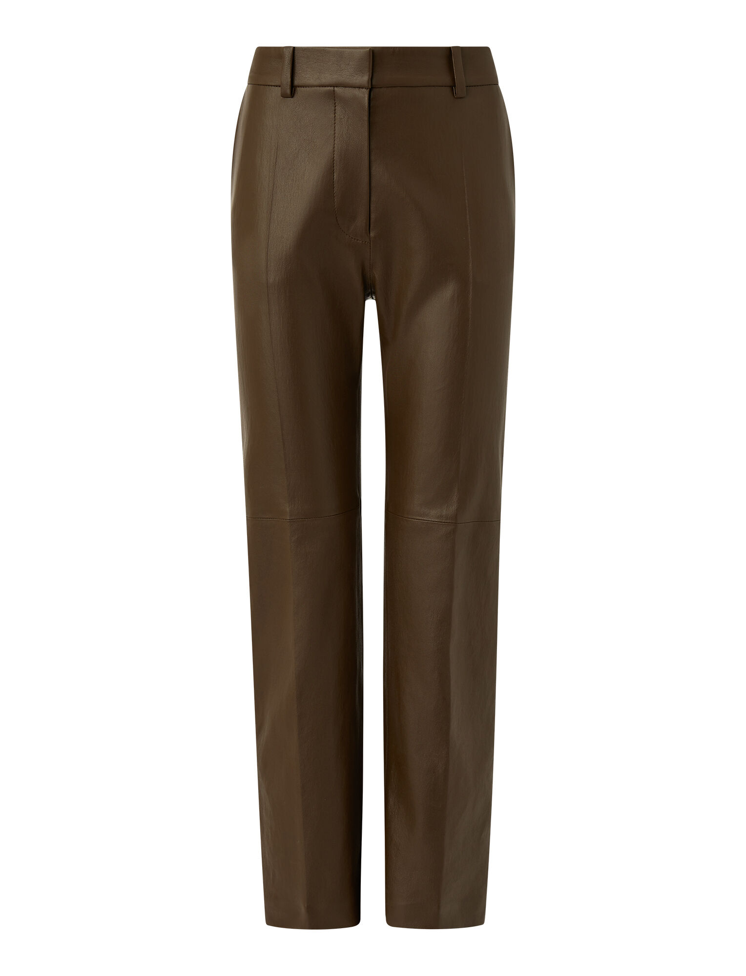 Joseph, Leather Stretch Coleman Trousers, in PINECONE