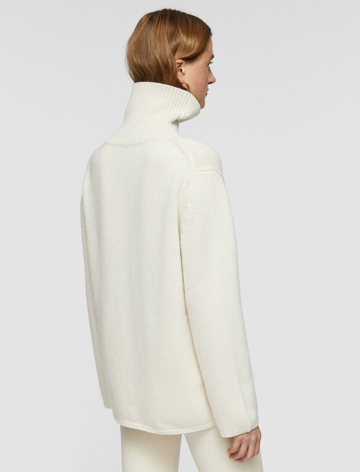 Joseph, Luxe Cashmere High Neck Jumper, in Papyrus