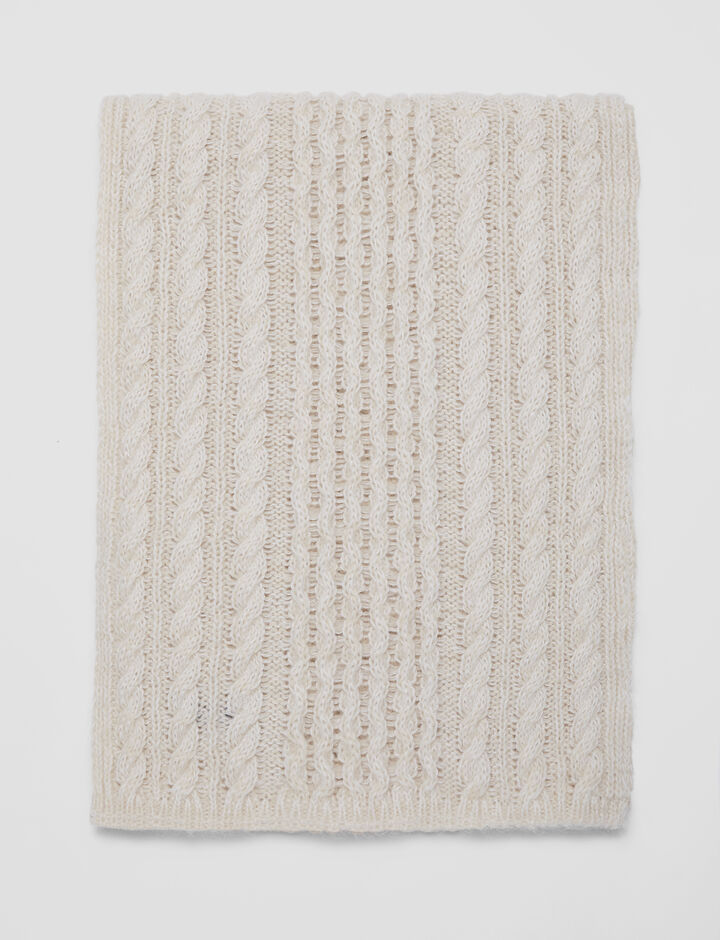 Joseph, Cable Knit Scarf, in Papyrus
