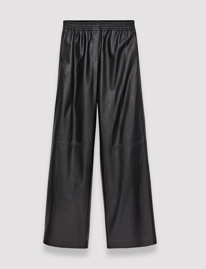 Joseph, Nappa Leather Ashbridge Trousers, in Black