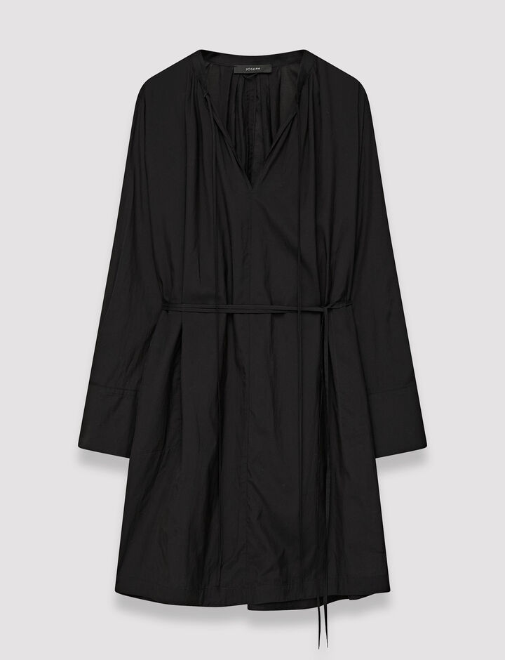 Joseph, Airy Cotton Viscose Dartmouth Dress, in Black