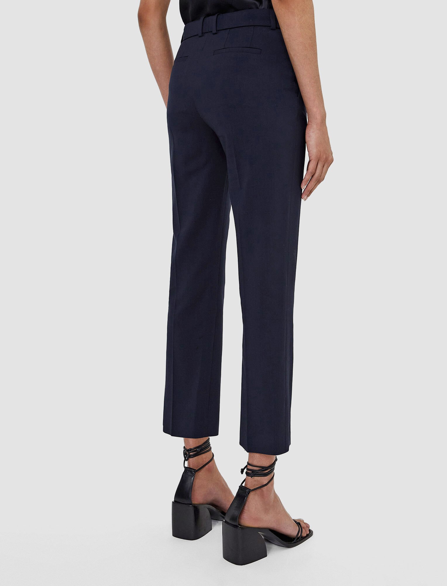 Shop Joseph Tailoring Wool Stretch Coleman Trousers In Navy